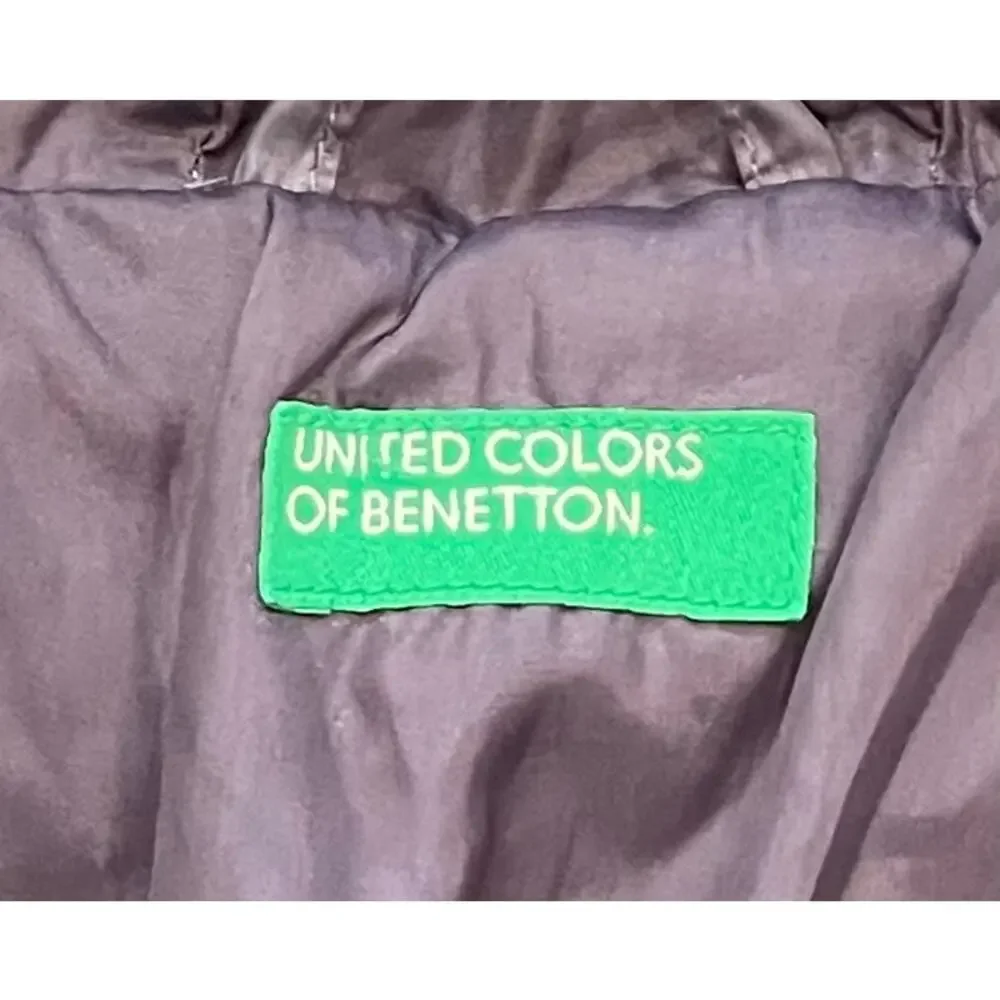 United Colors of Benetton Child's Navy Blue Puffer Coat, Hood, Unisex 18-24 Mo.